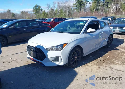 2020 Hyundai Veloster Turbo R-Spec z USA, uszkodzony, nr VIN KMHTH6AB6LU026944